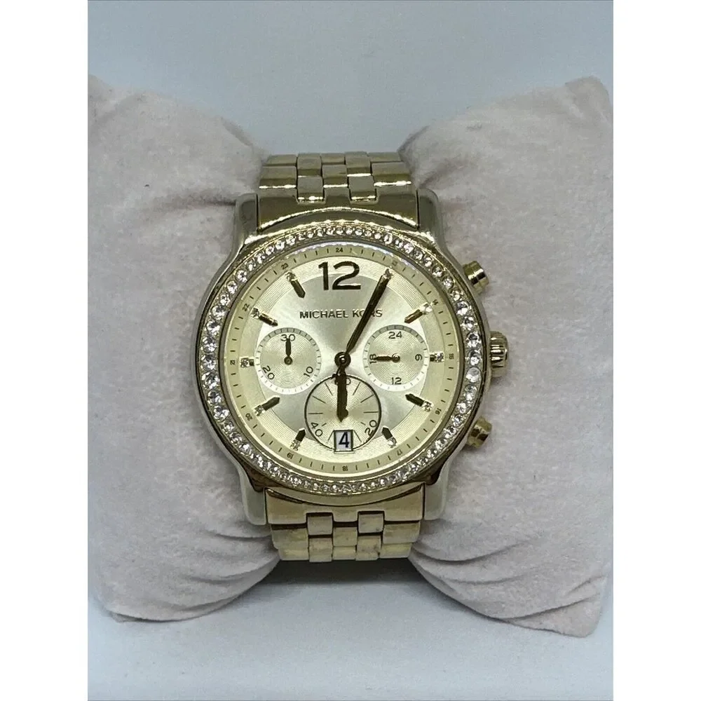 Michael Kors Baisley MK5982 Women Gold Stainless Steel Analog Dial Watch HME433